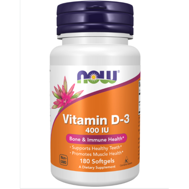 วิตามินดี 3 / Vitamin D-3 400IU 180 Softgels [0364]