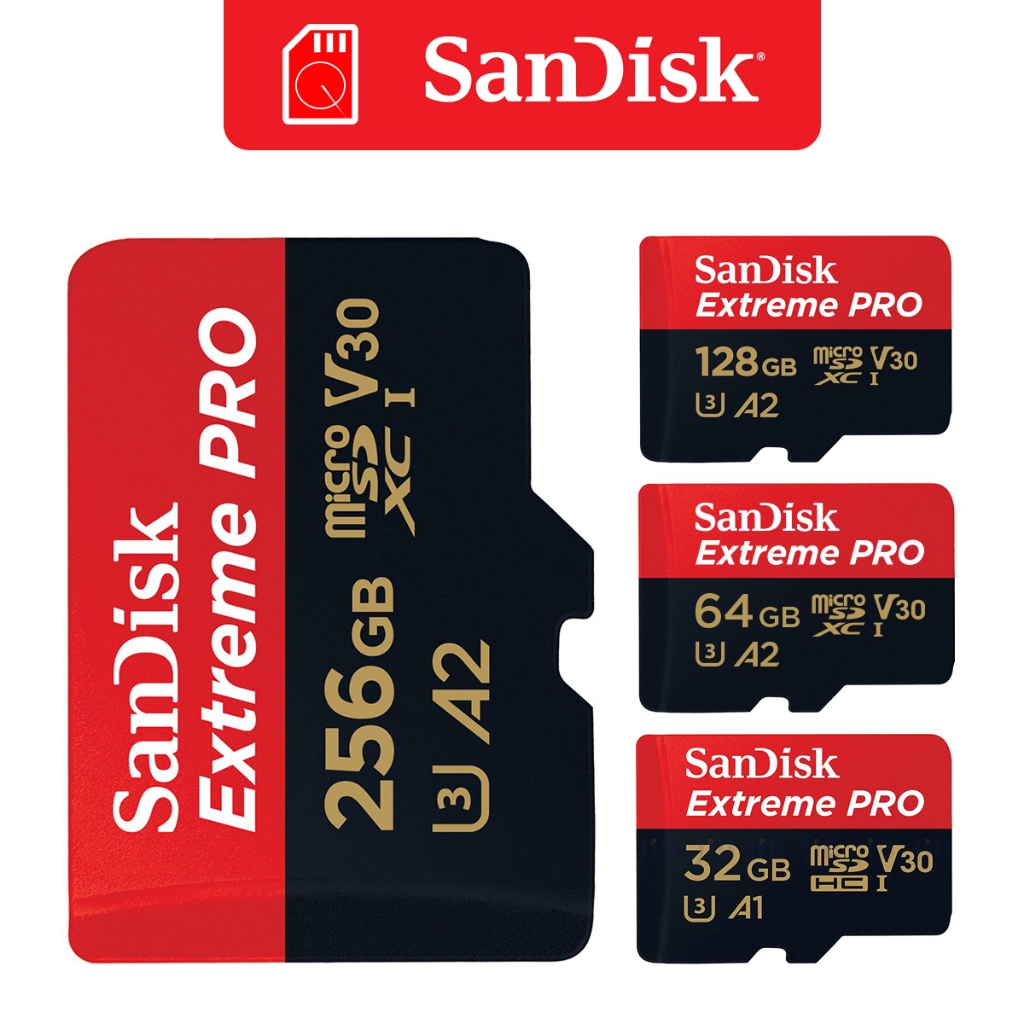 SanDisk Extreme Pro Micro SD Card SDHC 32GB SDXC 64GB 128GB 256GB Speed R/W 200/140MB/s (SDSQXCD)