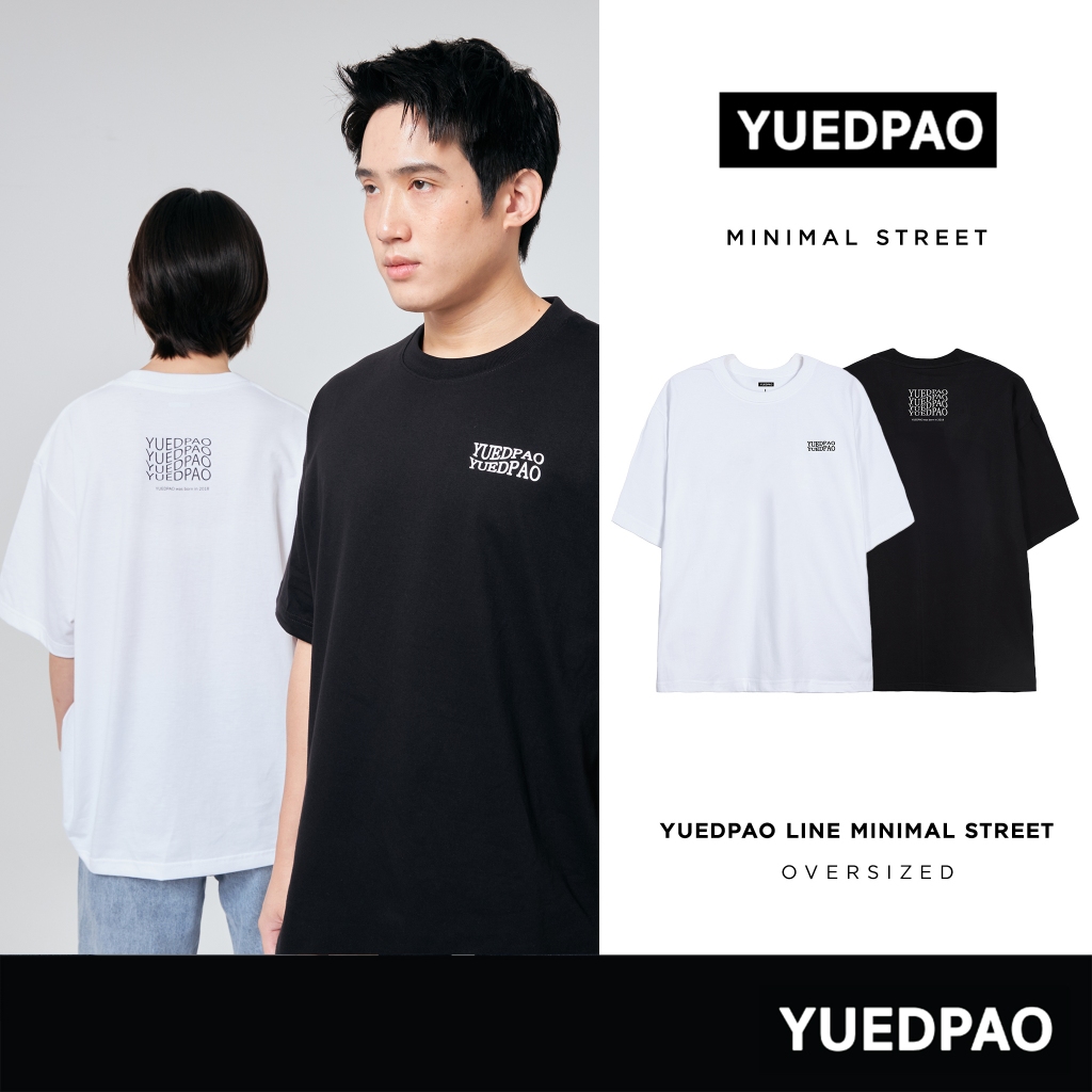 Yuedpao Minimal Street ผ้าหนาทรงสวย ยับยากรีดง่าย เสื้อยืดเปล่า เสื้อยืดโอเวอร์ไซส์ Set Line Minimal Street