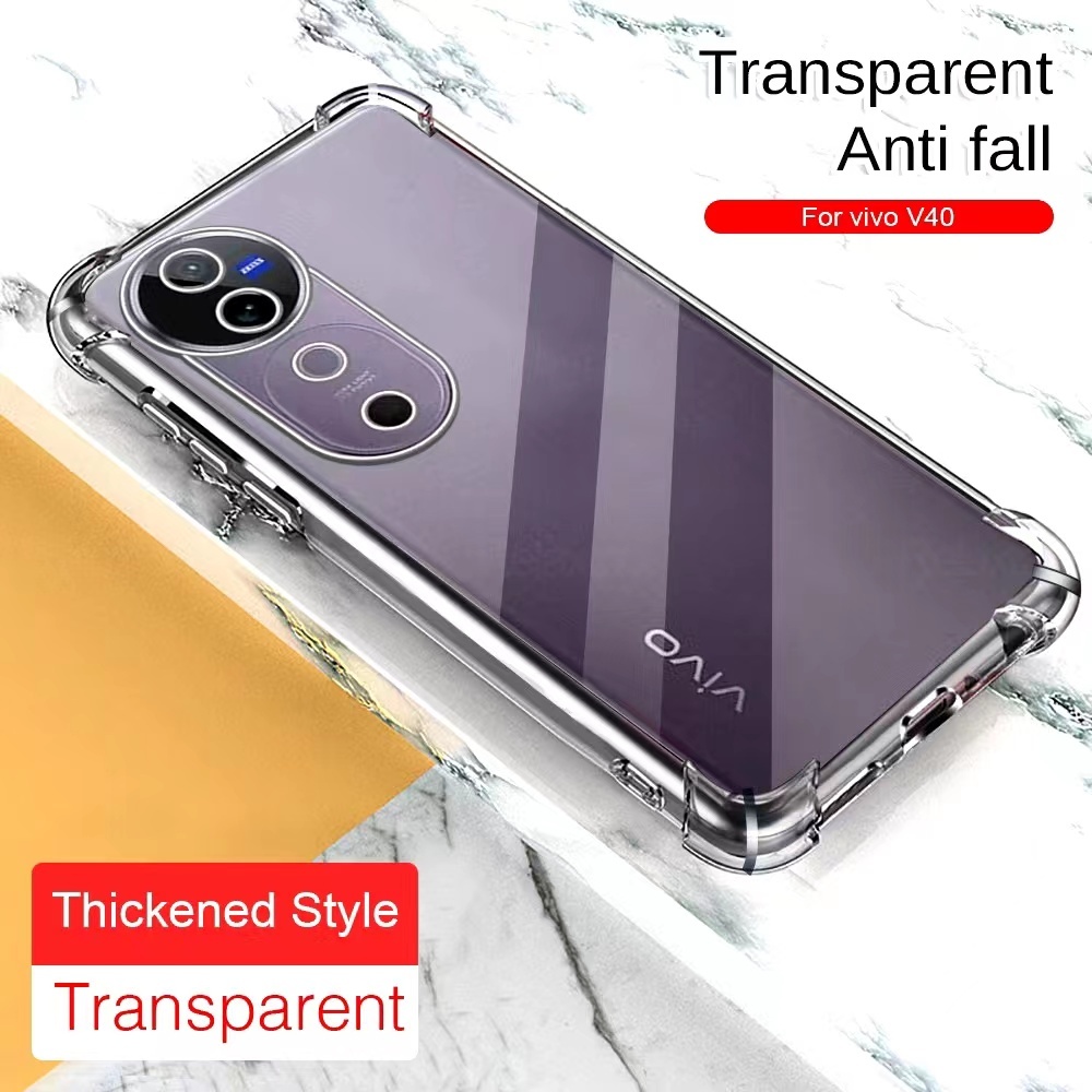 V40Pro(พร้อมส่งในไทย)เคสTPUใสกันกระแทกแบบคลุมกล้องVivo V40 5G/Vivo V40 Pro 5Gตรงรุ่น