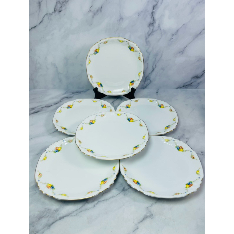 จานขนม OKURA ขนาด 6.5นิ้ว (I-8 จำหน่ายยกชุด 6 ใบ)