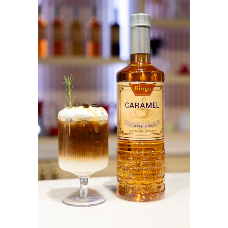 บิงโกไซรัป คาราเมล ขนาดทดลอง 250 มล. [ BINGO Syrup Caramel 250 Ml. ]