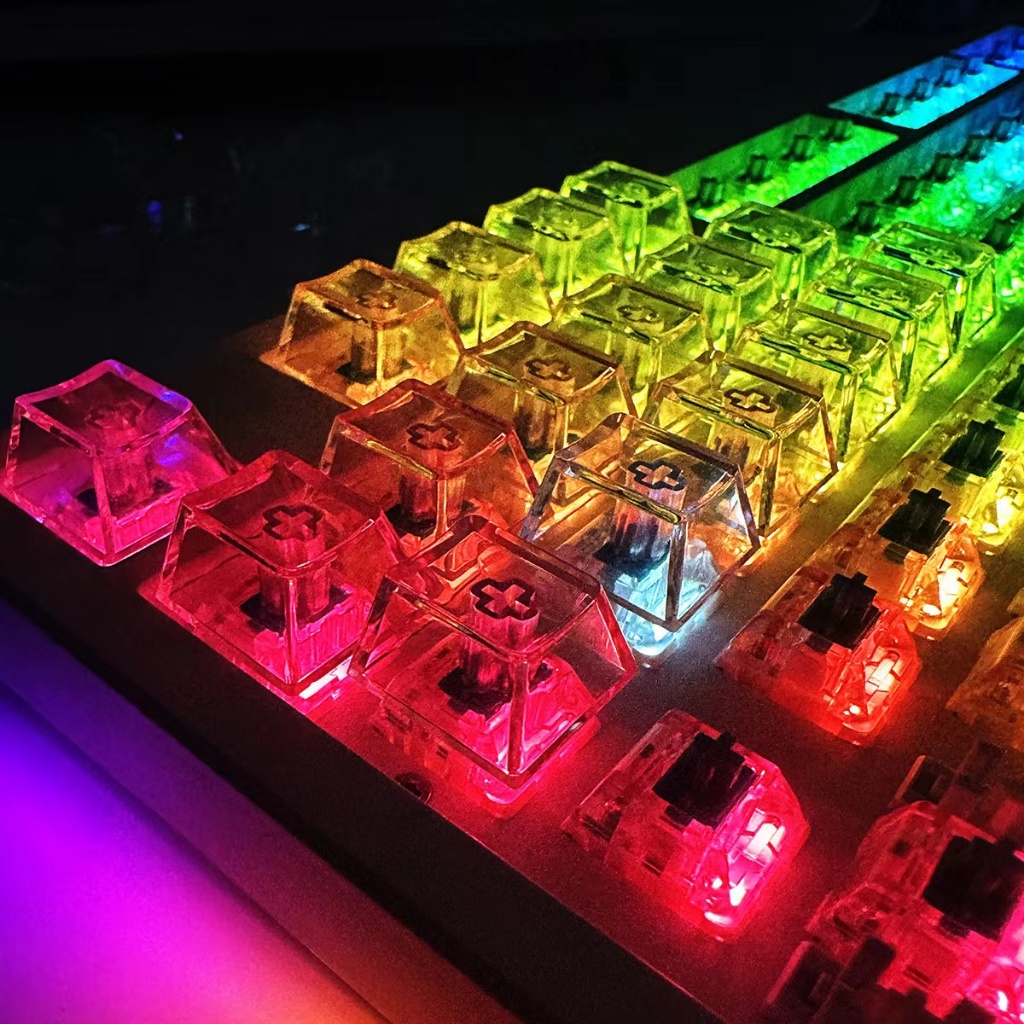 พร้อมส่ง Keycap Blank  สีใส ขนาด 1U  คีย์แคป​ ปุ่มกด​ คีย์บอร์ด​ เปล่า Keycaps