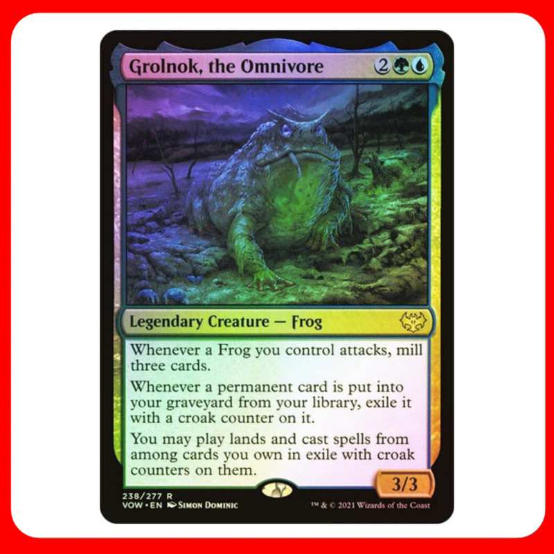 [MTG] Grolnok, the Omnivore [VOW] [MULTI] [RARE] [FOIL] [ENG] (การ์ดเมจิค / Magic the Gathering) [ED