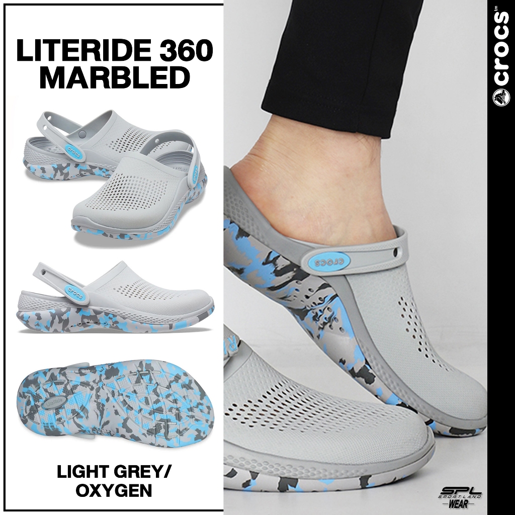 Crocs รองเท้าแตะ รองเท้าแบบสวม CR UX LiteRide 360 Marbled Clogs 207634-0ZU (2790)