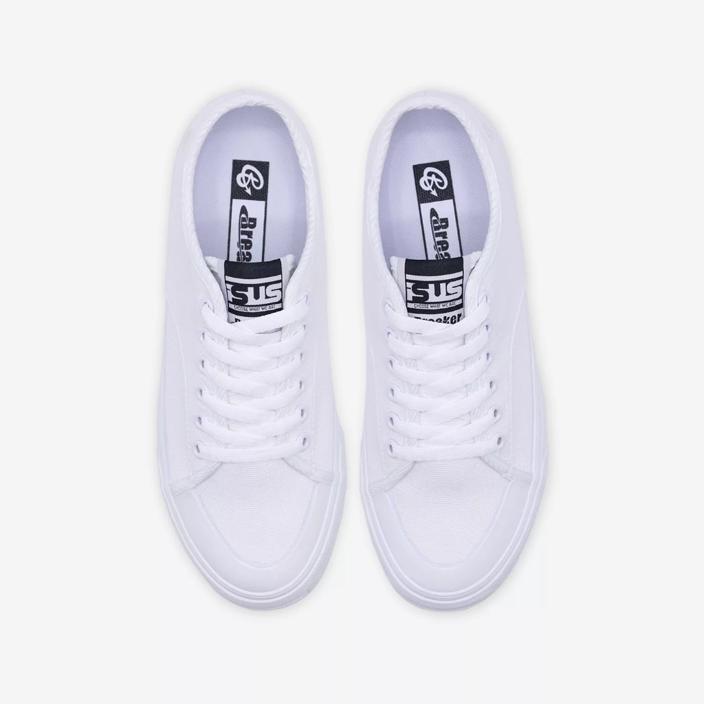 Breaker ~ ISUS White รองเท้านักเรียน รองเท้าผ้าใบ สีขาว เบอร์ 37-45 ~ KGN ~