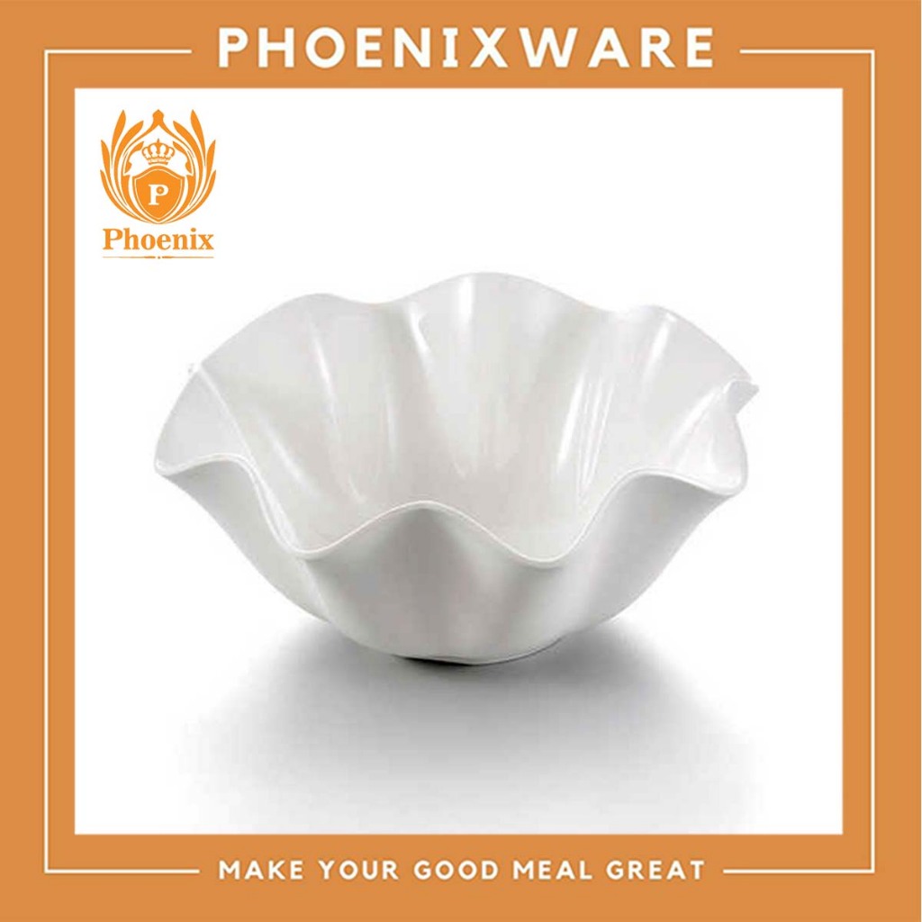 ชามดอกไม้ 6-8.5 นิ้ว ชามสลัด เมลามีน สีขาว Phoenix 13253-6 -7.7 -8.5