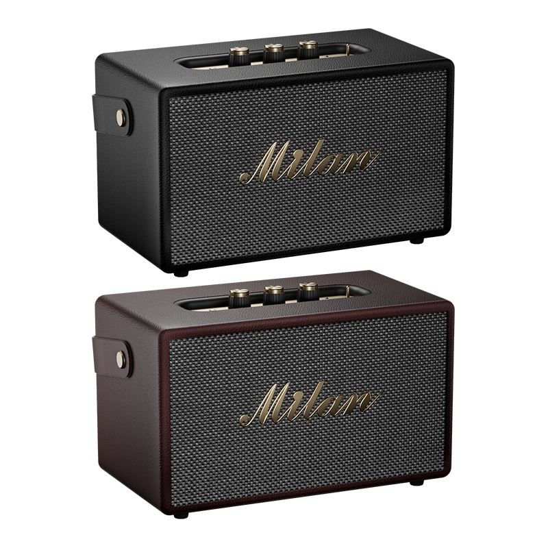 d-power BOM-79 Milan ลำโพงบลูทูธสไตล์เรโทร 40W เชื่อมต่อ TWS รองรับไมค์โครโฟน ประกันศูนย์