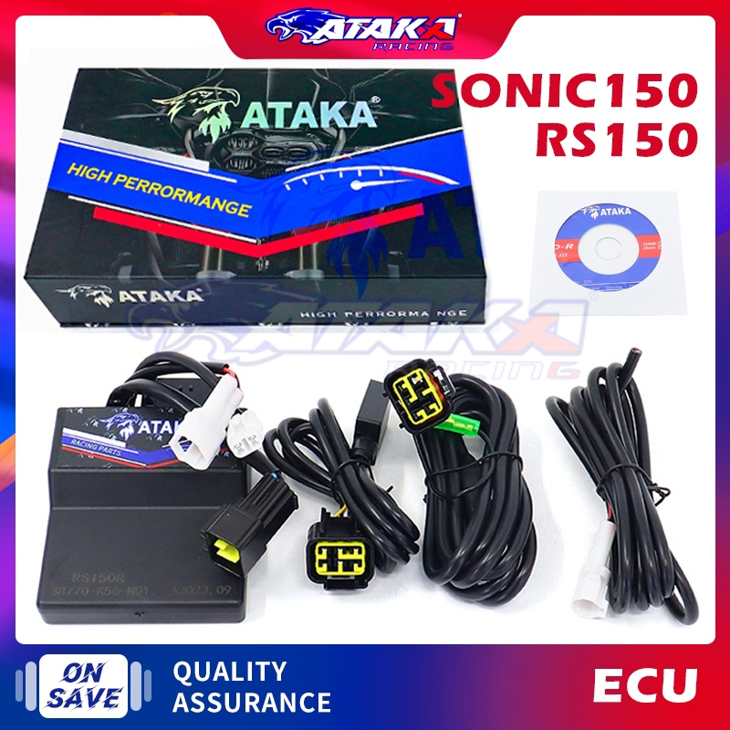 ATAKA สีแดงลีโอแข่งรถจักรยานยนต์ ECU สำหรับ HONDA SONIC150 / CBR 150R / CB150R / RS150 / GTR150 ปลั๊