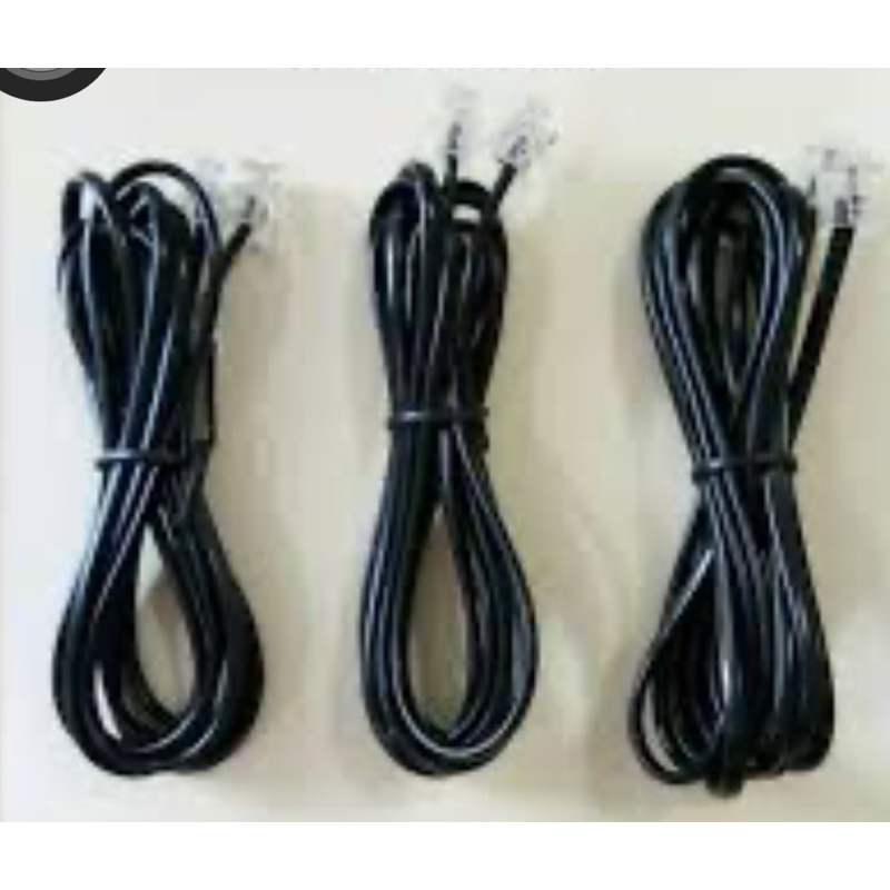 สายโทรศัพท์ หัวแบบเอียงทางซ้าย 6p6c 6 pin คอร์ สายสำเร็จ ความเร็วสูง