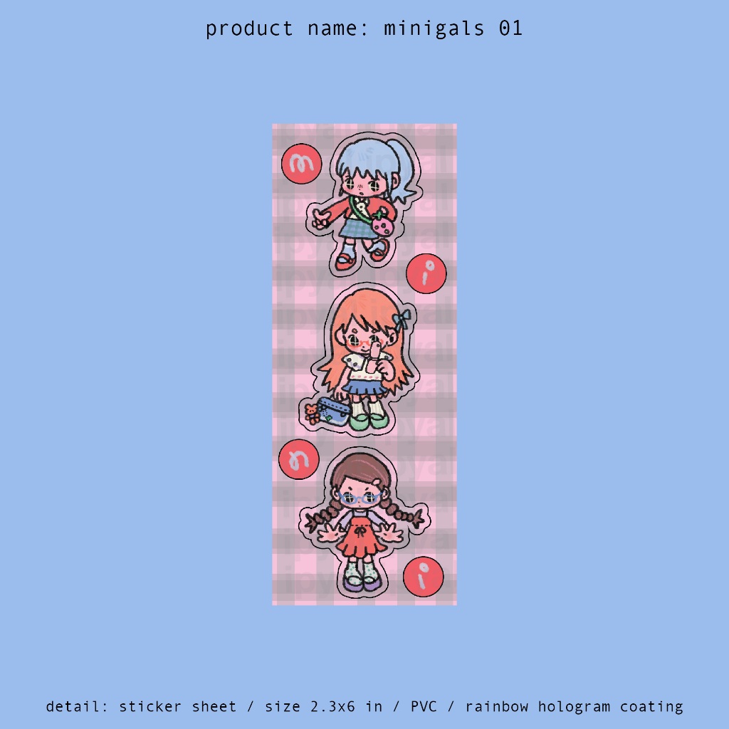 mini gals 01 / sticker sheet
