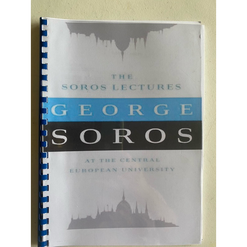 หนังสือเล่นหุ้นThe Soros Lecture George Soros (ฉบับเข้าเล่มภาษาอังกฤษ)