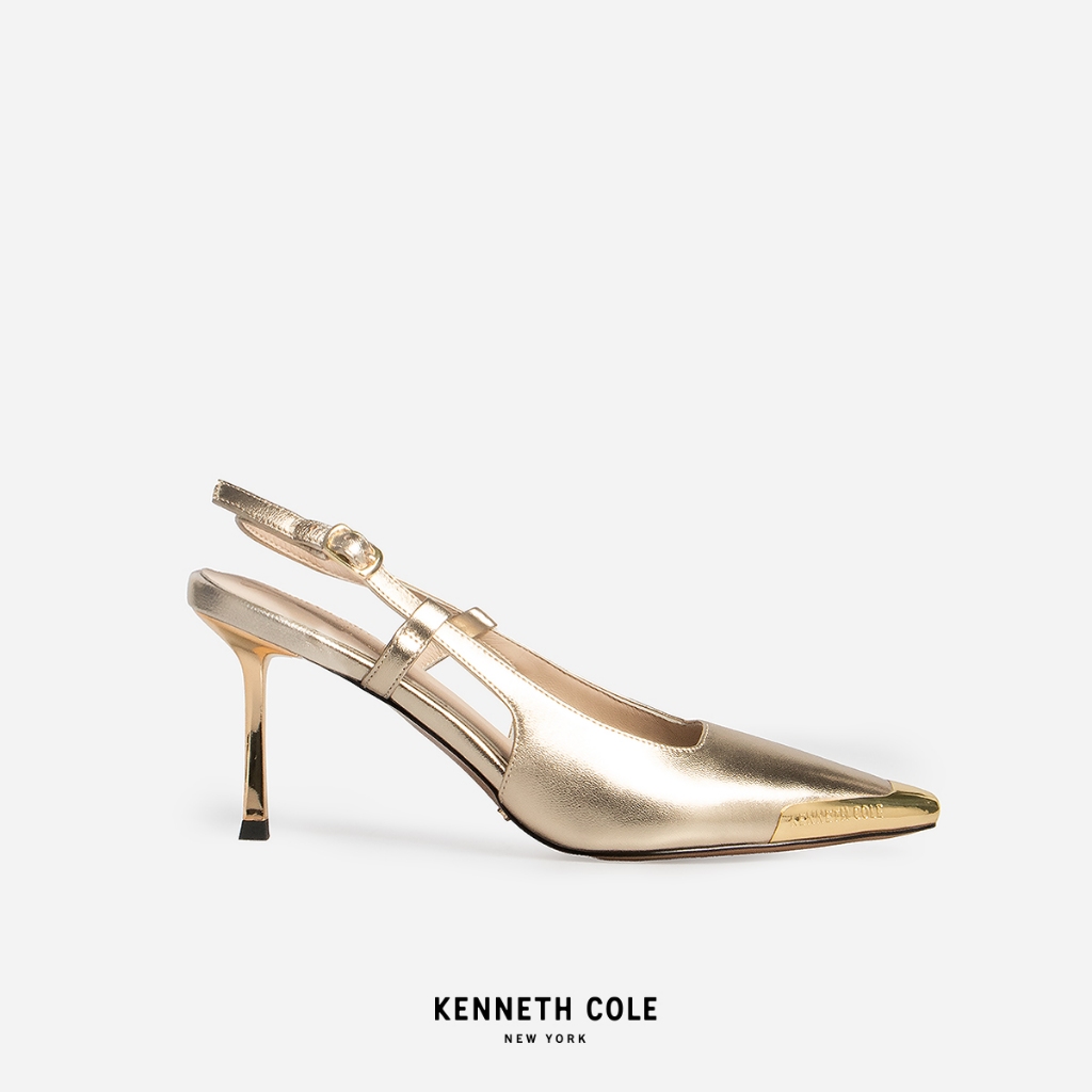 KENNETH COLE x ANNE THONGPRASOM รองเท้าส้นสูงผู้หญิงรุ่น ADIA SLINGBACKS CHAMPAGNE สีทอง ( HEL - KF85076LE-290 )