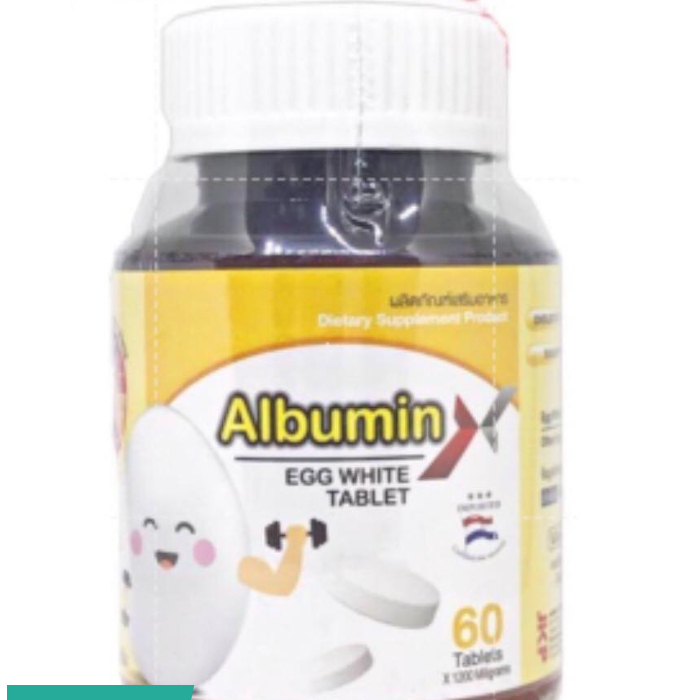 ALBUMIN EGG WHITE TABLET โปรตีนแอลบูมิน จากไข่ขาว 60 เม็ด