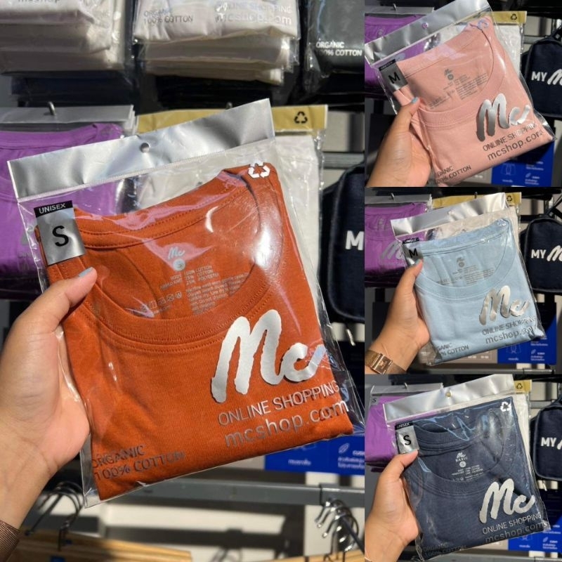 🌈ไซต์ S M L XL XXL เสื้อยืด Mc jeans คอกลม ผ้านุ่ม ใส่ได้ทั้งผู้ชายและผู้ชาย