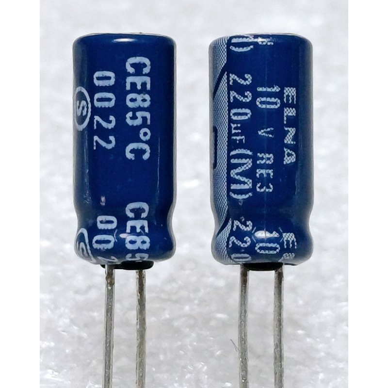 Elna RE2 220uf 10v (ราคา10ตัว) capacitor ตัวเก็บประจุ คาปาซิเตอร์