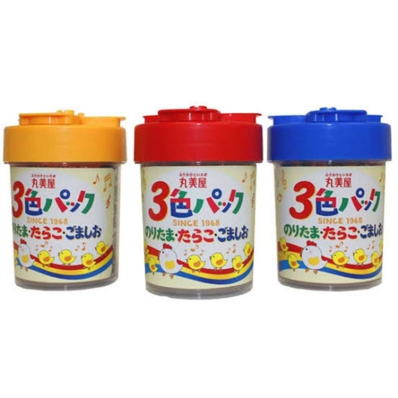 ผงโรยข้าว 3 รส แบบขวด Marumiya Rice Furikake 3 Color Pack 56g ผงโรยข้าวญี่ปุ่น 3 แบบในขวด