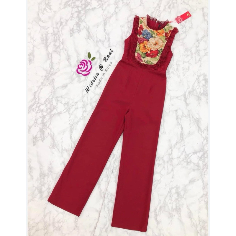 wideria@real จั้มขายาวสีแดง Sz.S