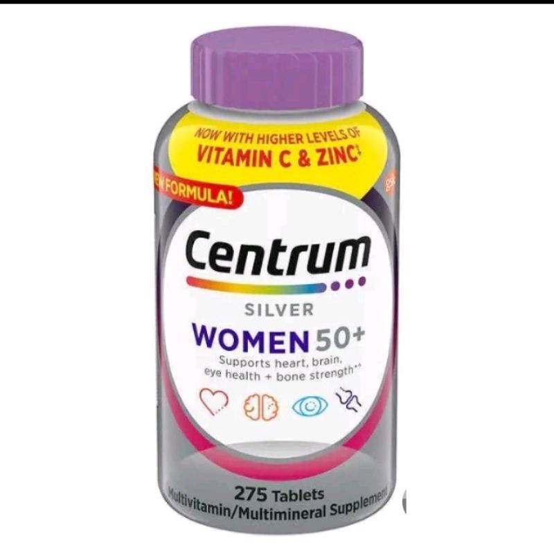 สุดคุ้ม 275 เม็ด สูตรใหม่ Centrum Silver Women 50+ ขึ้นไป EXP.10/26