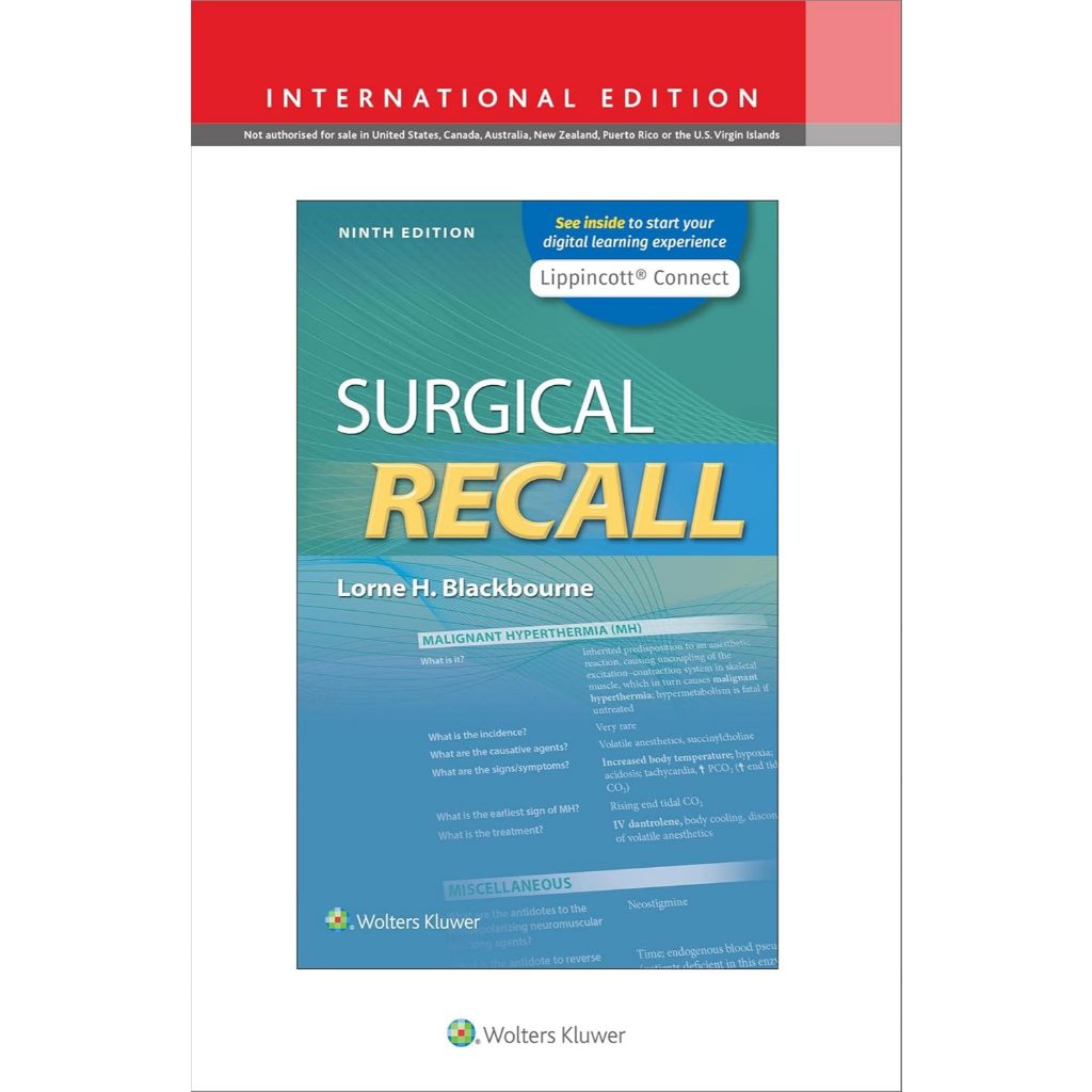 [หนังสือ] SURGICAL RECALL 9th ผ่าตัด ศัลยศาสตร์ first aid usmle surgery medicine medical english textbook book EB NS