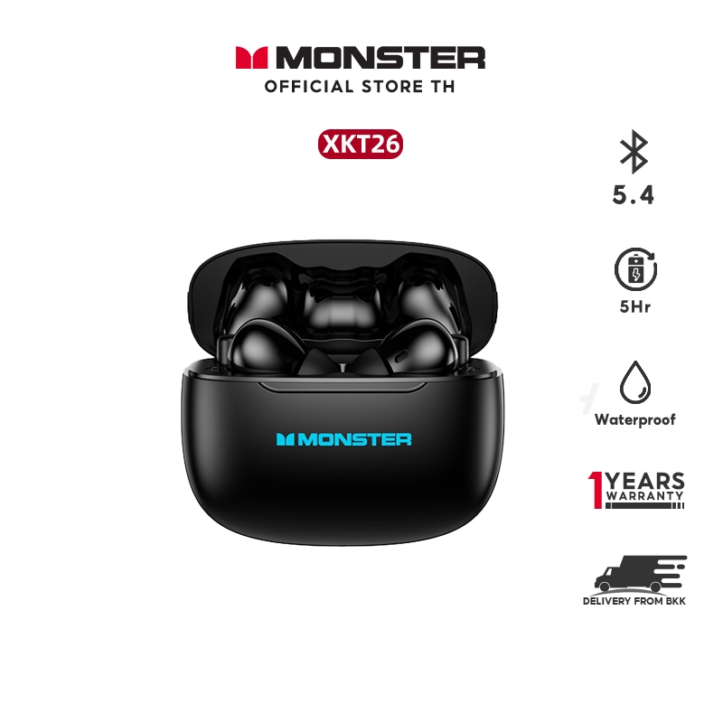 🔥สินค้าใหม่มาแรง🔥Monster XKT26 BT 5.4 HIFI หูฟังบลูทูธ หูฟังไร้สาย หูฟังคุณภาพเสียงดี