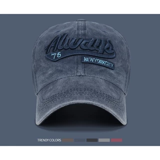 [W0219] หมวกเบสบอล หมวกแก๊ปสีฟอก มี 6 สี ปัก Always ปรับขนาดได้ งานจริงสวยมาก ใส่แล้วเท่ห์ ลุควินเทจ