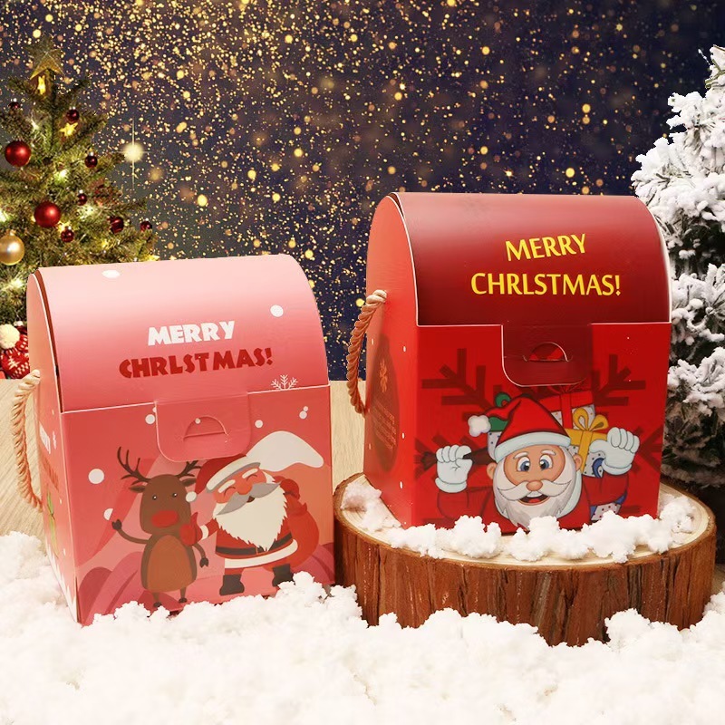 GIFT 1 ชิ้น คริสต์มาส ที่จับ กล่องของขวัญ วันคริสต์มาส