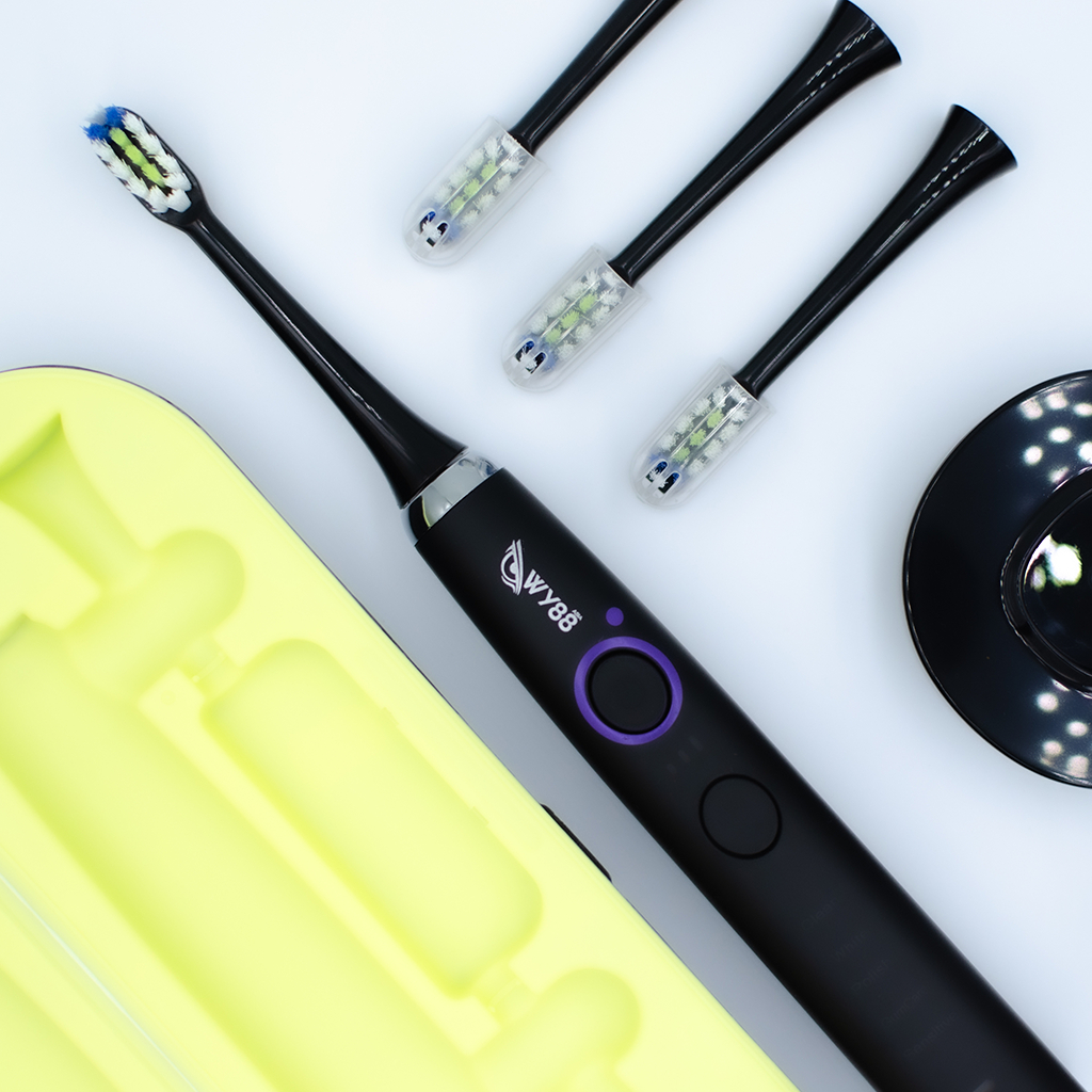 แปรงสีฟันไฟฟ้า รับเงินคืนฟรี Electric Toothbrush WY88 แปรงไฟฟ้า แปรงสะอาด เปลี่ยนได้ 3 หัว 4 ระดับ