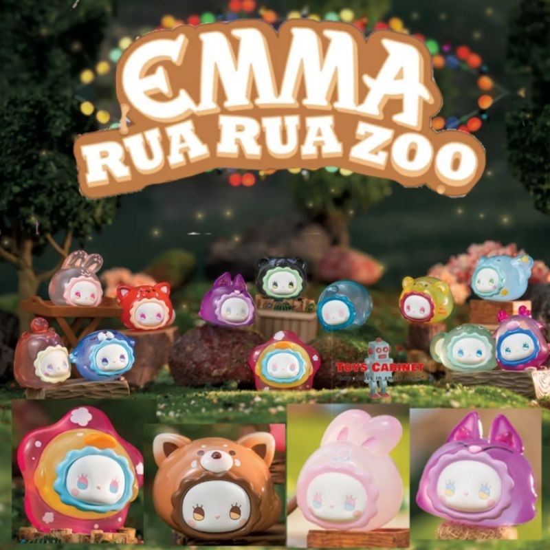●สินค้านอกแพค แท้ 💯%● Emma Rua Rua Zoo series เอมม่าบีน ฮู้ดสัตว์