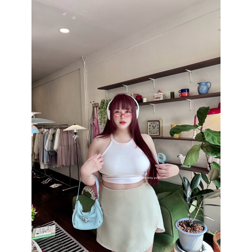 เสื้อกล้ามเว้า เสื้อกล้ามสาวอวบ |  Plussizeby.yuti