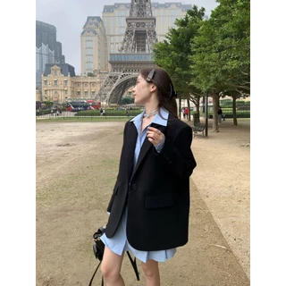Cicishop (5108) เสื้อสูทใส่ออกงาน มีซับด้านใน เสริมบ่า ทรงสวย กระดุมสามารถใช้งานได้จริง สำหรับสาวออฟฟิศ