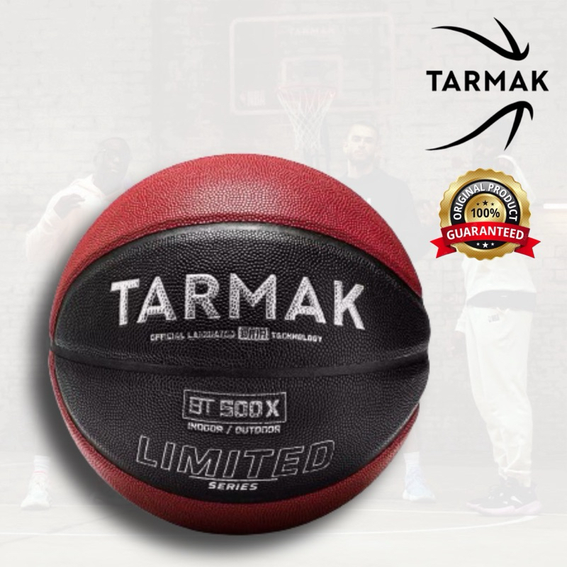 ลูกบาสเกตบอล เบอร์ 7 สำหรับผู้ใหญ่ รุ่น BT500 Grip (สีดำ/แดง) TARMAK