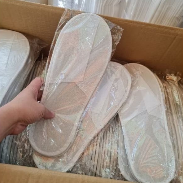 Slipper รองเท้าสลิปเปอร์ ใช้แล้วทิ้ง แพ็คแยกเป็นคู่ๆ สะดวกใช้งาน ผ้าสปันบอน