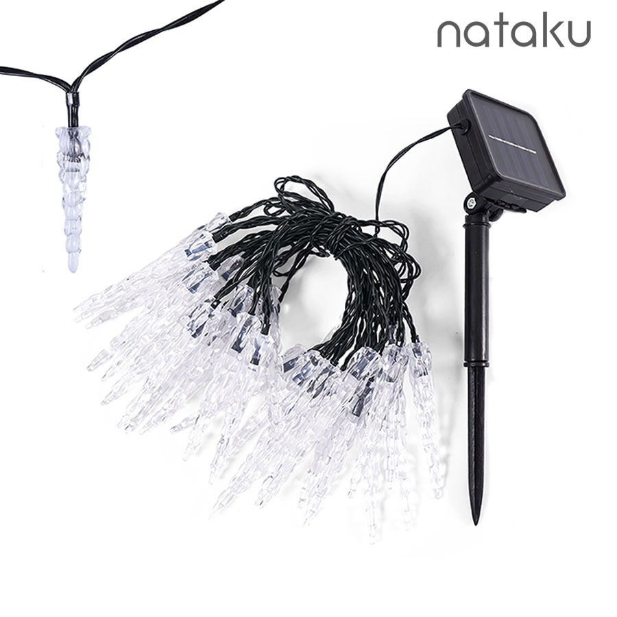 Nataku ไฟตกแต่งโซล่า ไฟกระพริบโซล่า decorative lights 20ดวง 5เมตร พลังงานแสงอาทิตย์ ประหยัดพลังงาน เปิด-ปิด อัตโนมัติ