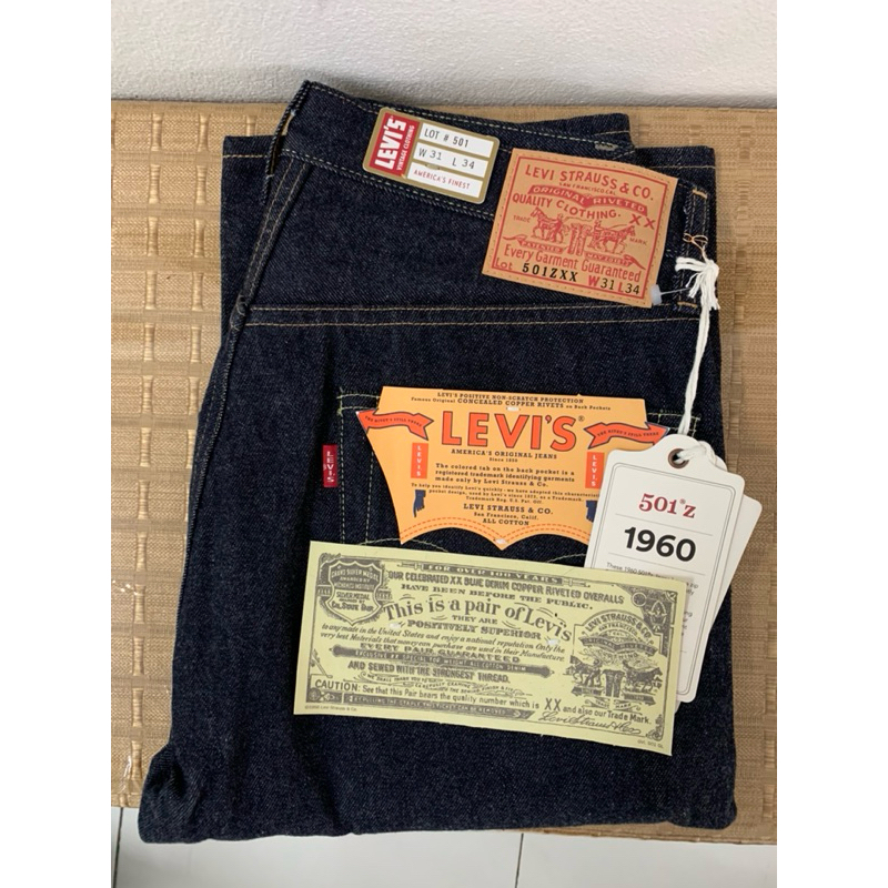 👉 Levi’s 501Zxx bigE ริมแดง LVC 1960 made in Japan size 31/34