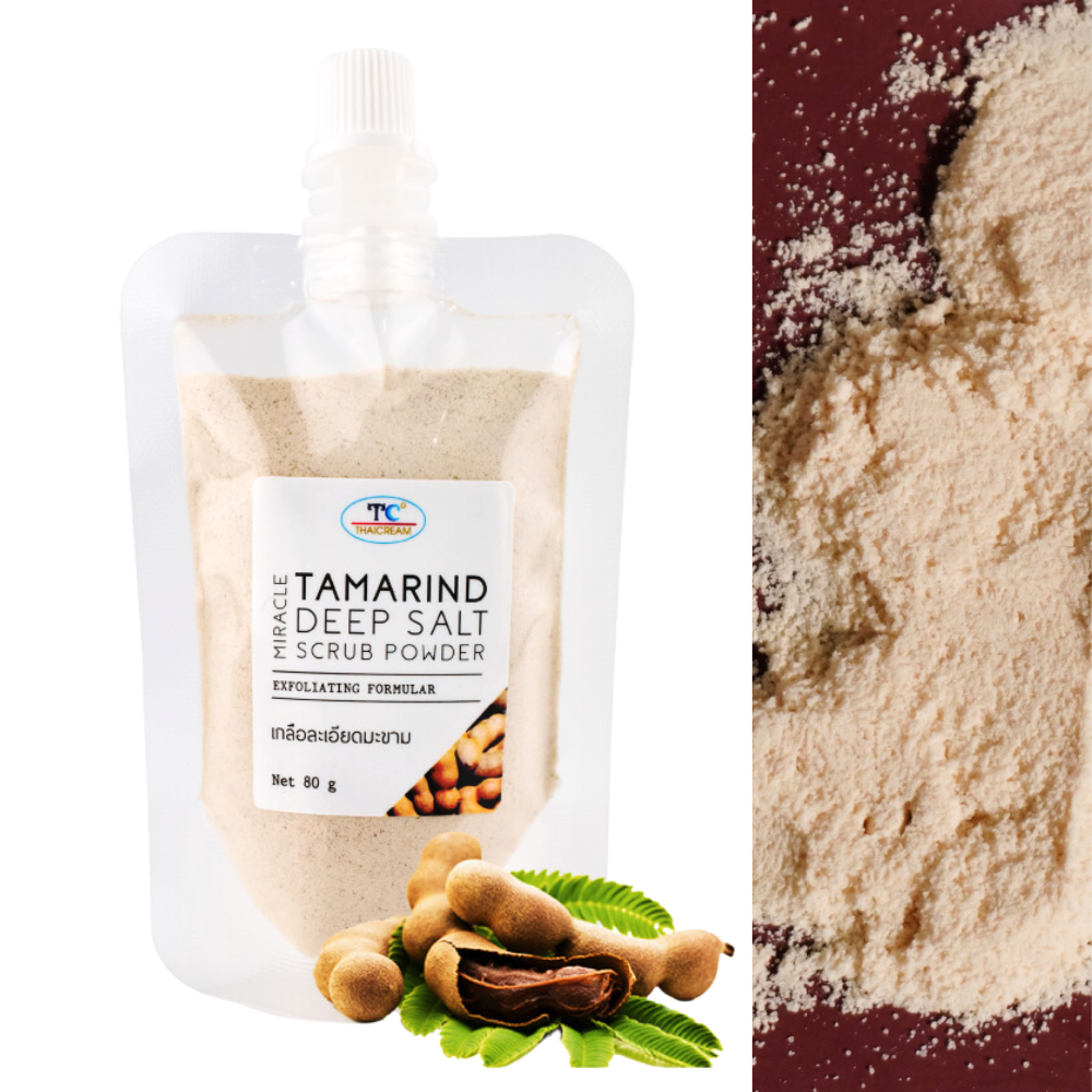 ไทยครีม ผงสครับขัดผิว ผงสครับผิว มะขาม Thaicream Miracle Tamarind Deep Salt Scrub Powder