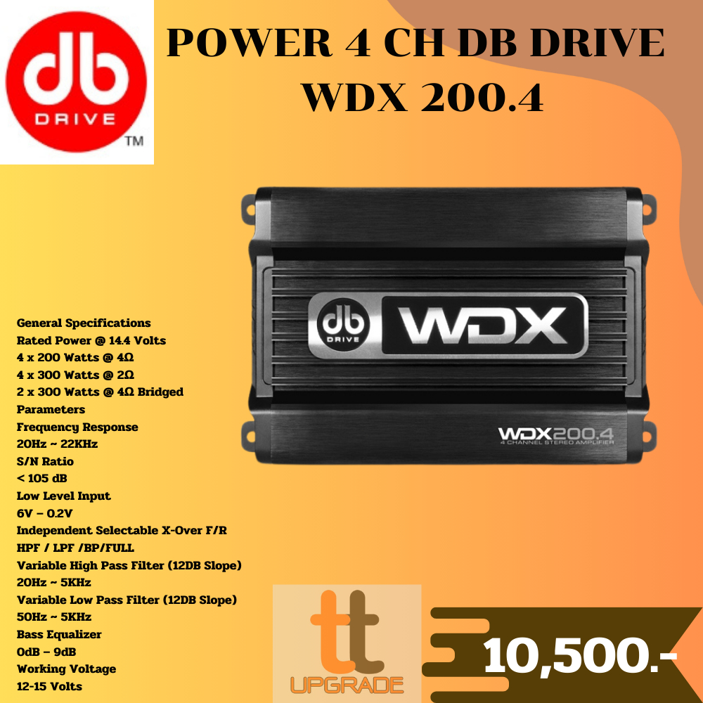 เพาเวอร์แอมป์ 4 CH DB DRIVE WDX 200.4 ของเเท้100%