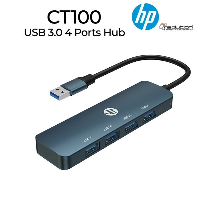 HP USB AM to USB 3.0*4 adaptor DHC-CT100 ฮับ USB AM เป็น USB 3.0*4  รับประกัน 2 ปี ของแท้ 100%