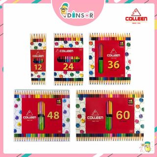 Colleen สีไม้ สีไม้คอลลีน ดินสอสี ดินสอสีไม้ สองหัว 2 หัว  12 / 24 / 36 / 48 / 60 สี