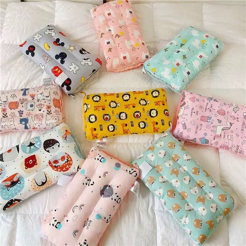 🌈🌼 หมอนเด็กมัสลิน เนื้อผ้าออร์แกนิค มีหลุมป้องกันหัวแบน ผ้านุ่มละมุน ระบายอากาศได้ดี ใหญ่มาตรฐาน 50*30 ซม. ผ้าฝ้าย 🌼🌈
