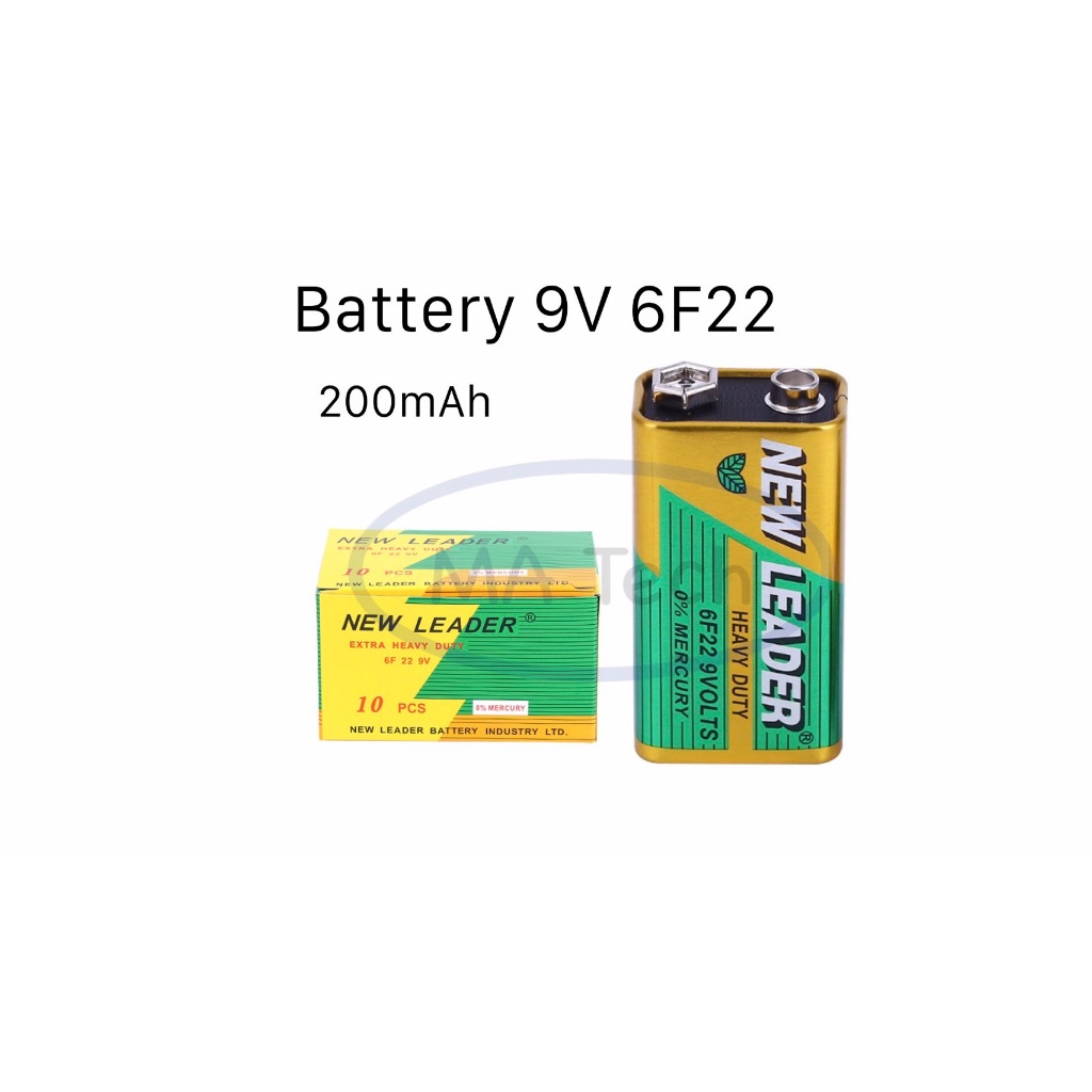 Battery 9V ถ่าน 9V แบตเตอรี่ 9 โวลท์ 6F22 ถ่านขนาด 9V