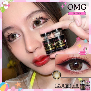 คอนแทคเลนส์ omg gray , Brown Winklens ขนาดตาโต สีเทาเเละสีน้ำตาล