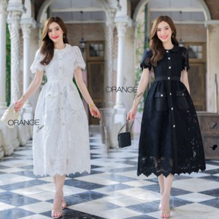 เดรสลูกไม้ขาวรับงานบุญ!!! S-5XL Maxi Dress เดรสสาวอวบ,เดรสลู…