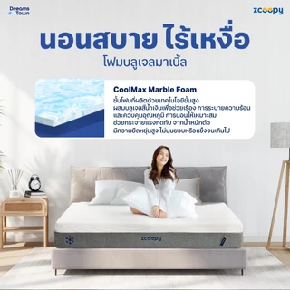 Zcoopy ที่นอนโฟมบลูเจล สัมผัสนุ่มแน่น ลดอาการปวดหลังจากการนอน ระบายอากาศดี ที่นอนไม่สะสมความร้อน รุ่น CoolMax