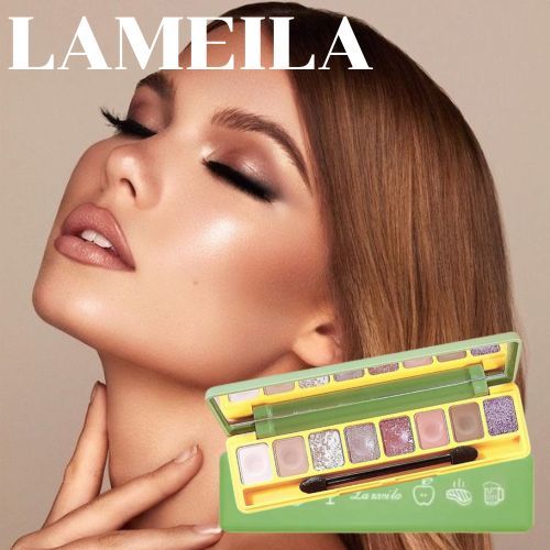 LAMEILA -NO.3051อายแชโดว์พาเลท 8 ช่อง 4 สี เนื้อดินน้ำมัน กลิตเตอร์ Soft Eye Shadow Lasting Makeup มีเอฟเฟกต์ ติดทนนาน