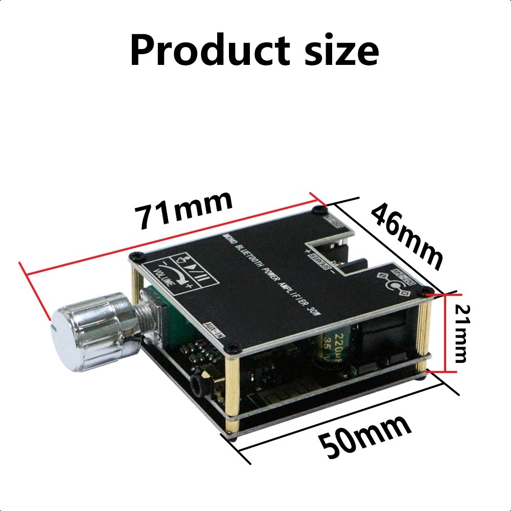 ZK-301B  โมดูลขยายเสียงบลูทูธ 5.3 30W พร้อมกล่องคู่ TWS ไร้สาย บลูทู ธ + ดิสก์ AUX + การ์ดเสียง USB