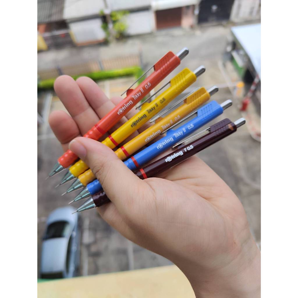 [เซ็ต 5 สี จำนวน 5 ด้าม][มีแค่ 3 เซ็ตเท่านั้น] ดินสอกด Rotring Tikky 2 / Tikky ll รุ่นเก่า ขนาด 0.5