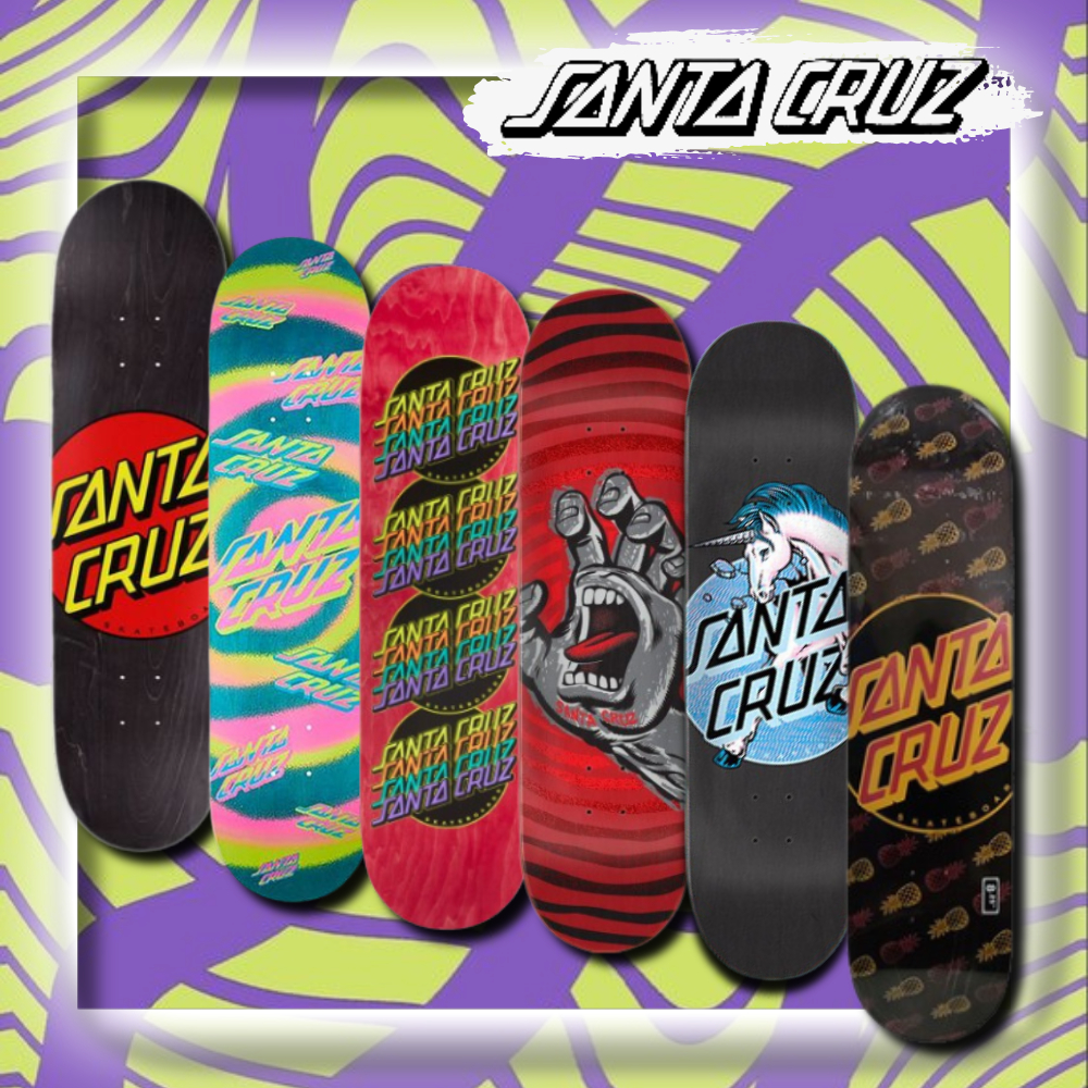 แผ่นสเก็ตบอร์ด Santa Cruz Skateboard Deck รับประกันของแท้ สินค้าพร้อมส่ง