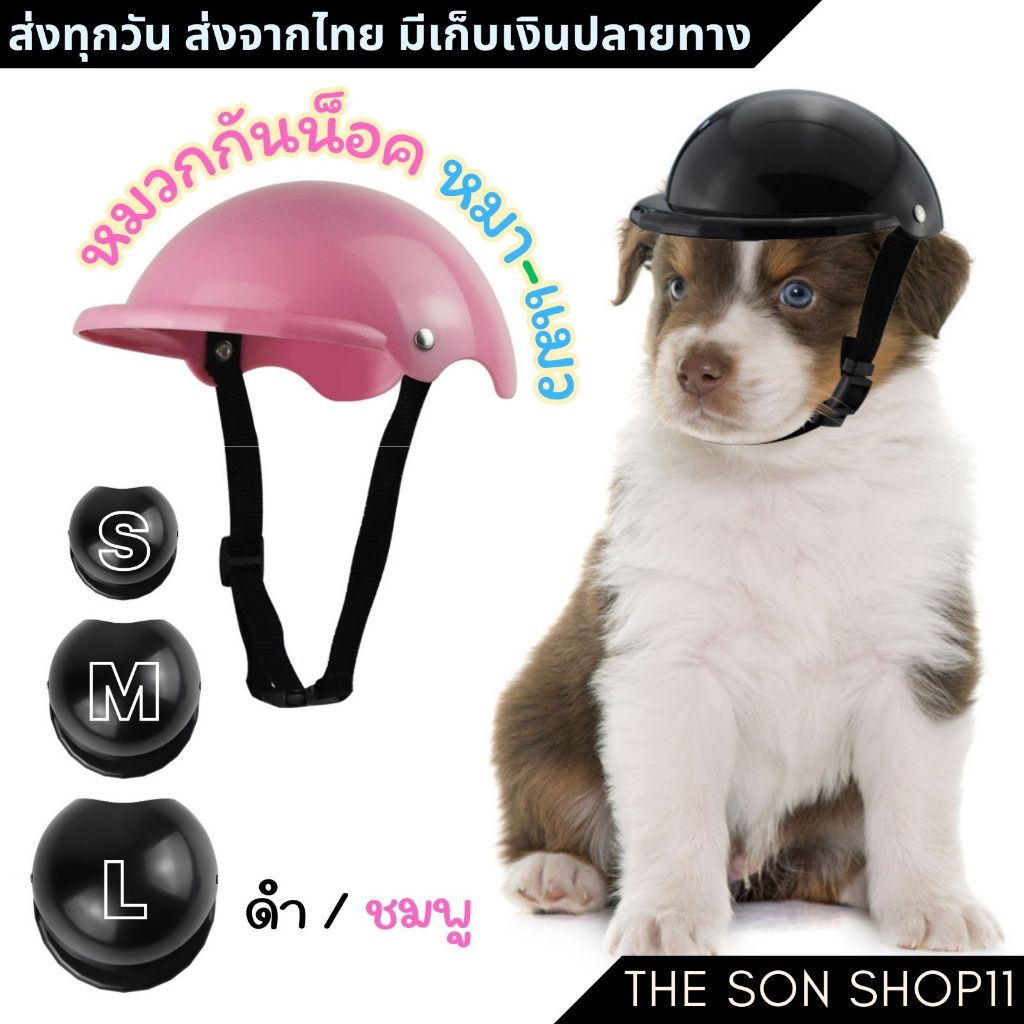 หมวกกันน็อคหมา หมวกกันน็อคแมว มี 3 ขนาด เหมาะสำหรับสัตว์เลี้ยง พร้อมส่งจากไทย เก็บเงินปลายทางได้