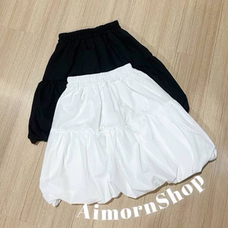 🔥aimorn_shop🔥กระโปรงระบาย ฟรุ้งฟริ้งแต่งลูกไม้💚💚💚💚แบบคุณหนูคุณใจ แมทช์ง่าย